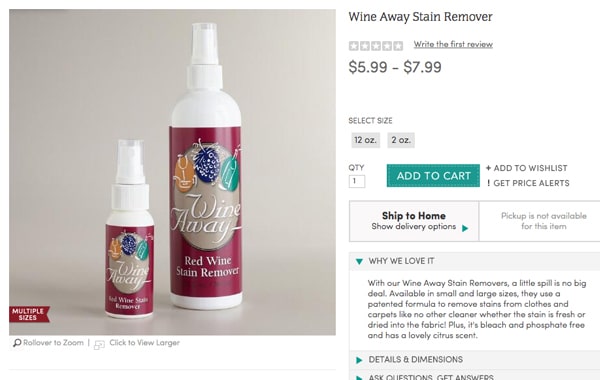 Wine Away Product