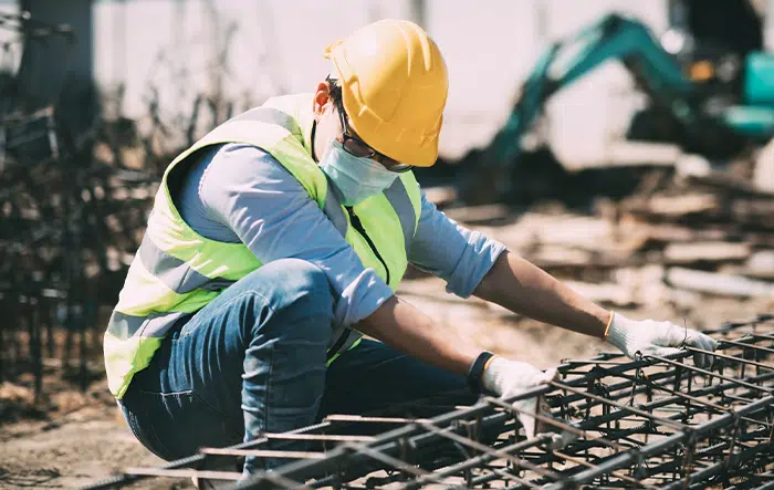 Masked Man Working