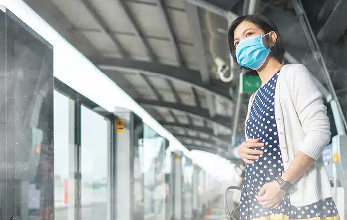 Pregnant Woman Around Air Pollution