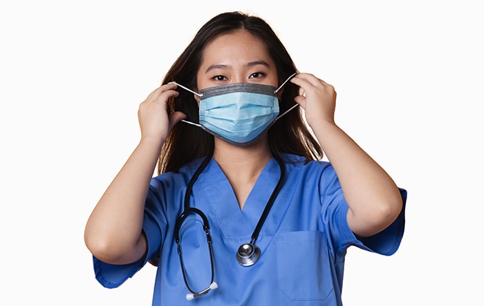 Nurse Wearing a Face Mask
