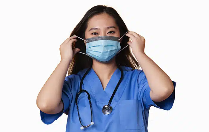 Nurse Wearing a Face Mask